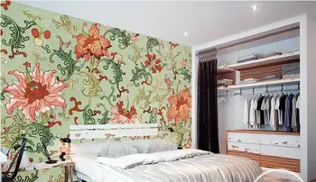 

3d room wallpaper custom mural photo Retro floral pattern painting picture 3d wall murals non-woven wallpaper for walls 3d