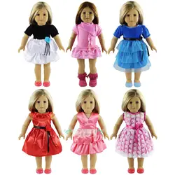 Мода 6 компл. American Girl Doll Одежда платье принцессы для куклы Обувь для 18 "американская девушка куклы и Другое 18 "Девочка Куклы