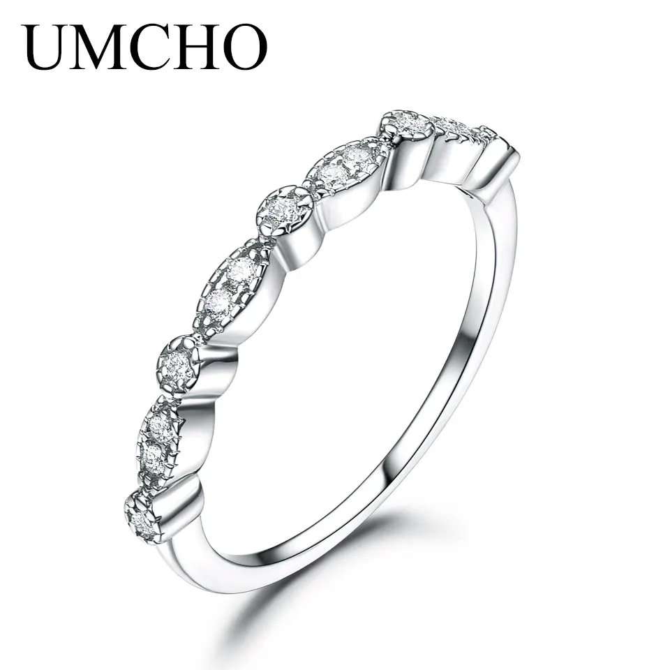 UMCHO Solid 925 Sterling Silver Rings For Women Stacked Wedding Engagement Ring Korea Fashion Silver 925 Jewelry Engraving Ring
UMCHO Solid 925 Sterling Silver Rings For Women Stacked Wedding Engagement Ring Korea Fashion Silver 925 Jewelry Engraving Ring
