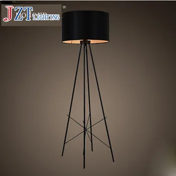 

M Modern Simple Personality Floor Lamp Creative Fashion Black/White Iron Cloth Four Feet Floor Lamp For Dining Living Room