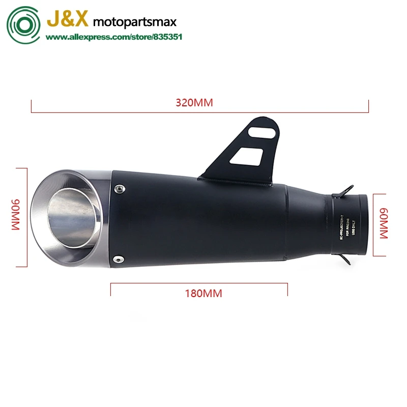 Motocicleta de Escape completo Mffler sistema de Escape póngase en contacto con medio enlace de deslizamiento para Kawasaki Z800 Z 800, 2013-2017