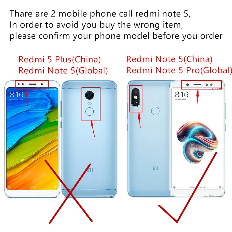 Задняя крышка аккумулятора для Xiaomi Redmi Note 5/ 5 Pro металлический корпус задней двери
