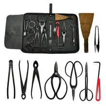 10 шт./компл. ножницы из углеродистой стали бонсай Расширенный Резак Ножницы Набор инструментов с нейлоновым чехлом для дома сада двора Горячий