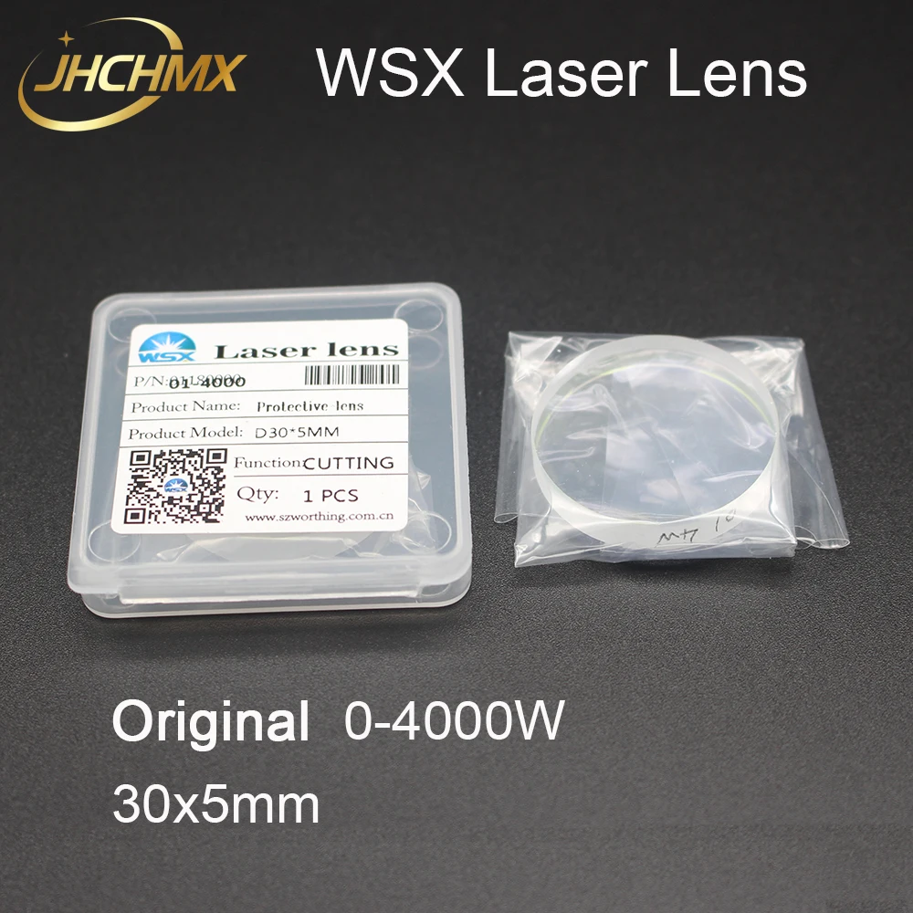 

JHCHMX Original WSX Fiber Laser Protective Lens/Windows 30*5mm 1064nm Import Quartz for WSX Fiber Laser Head HSG Laser Machine