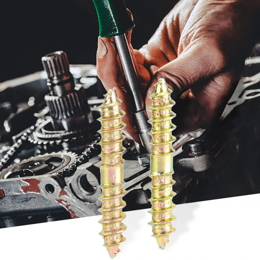 

20Pcs/set 5*30mm Dowel Screws Woodworking Furniture Connector Double Ended Screws Wood Self Tapping Screws tornillos