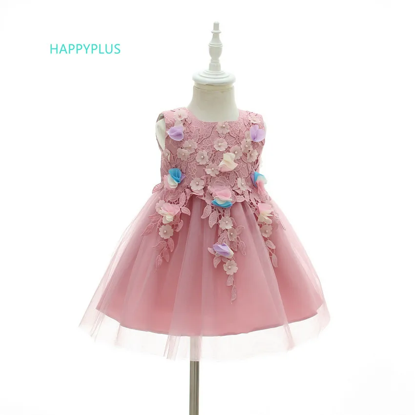 HAPPYPLUS Purple Princess Dress Baby Newborn Summer Baby Girl Flower