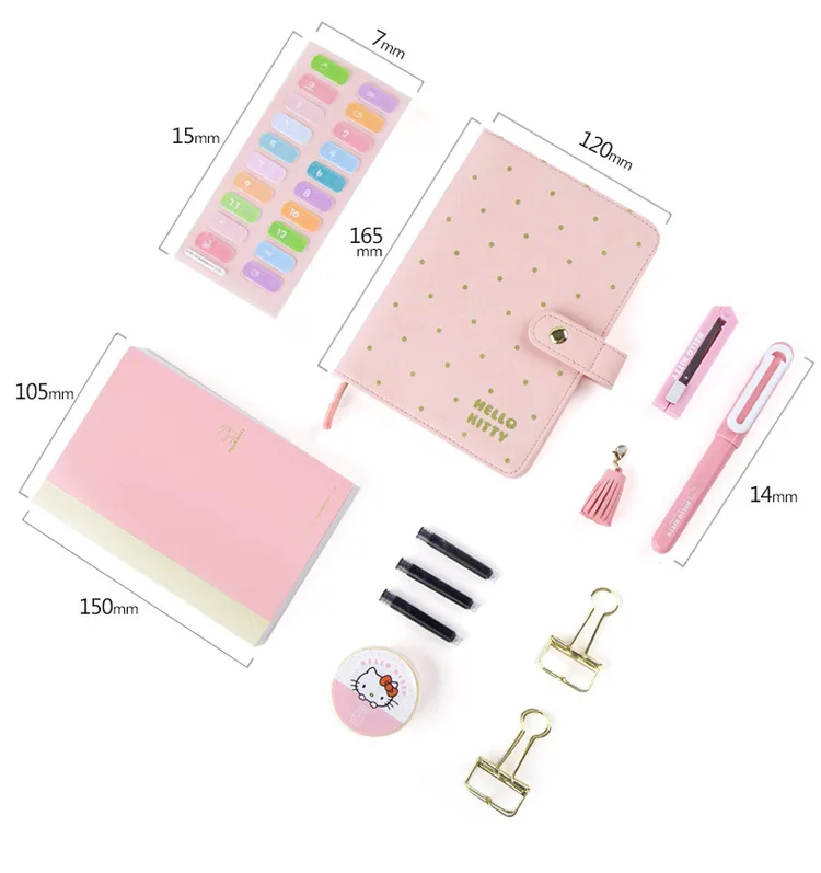 Роскошные розовые мечты принцессы подарок на день рождения комплект Тетрадь/авторучка/клипы/васи ленты/Стикеры/чернила/Закладка для
