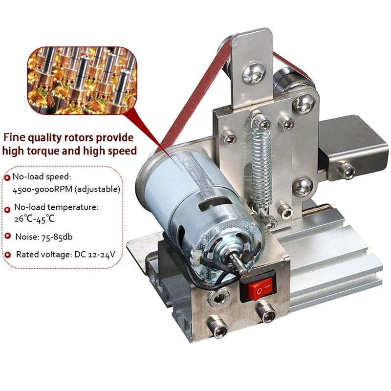 Многофункциональный Электрический ленточный шлифовальный станок Настольный ленточный шлифовальный станок шлифовальный мини-инструмент для полировки