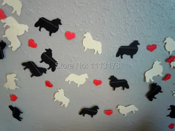 

cheap Shetland Sheepdog Love Paper Garland - Valentine's Day Decor wedding party pet birthday room decorations bannars garlands
