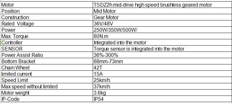 TongSheng TSDZ2 36V 250W вращающий момент вариант "сделай сам", фара для электровелосипеда в Mid привода кривошипно двигатель комплект для электрического велосипеда центральной моторный конверсионный набор