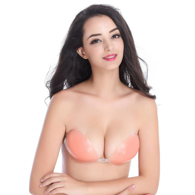 Women Reusable Invisible Self Breast paste invisible bra thick adhesive