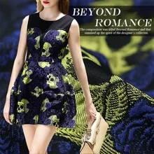 SASKIA 1 метр череп парча жаккардовая ткань пряжа краситель полиэстер материал сшить женское платье пальто ткань лоскутное Zakka ткани синий