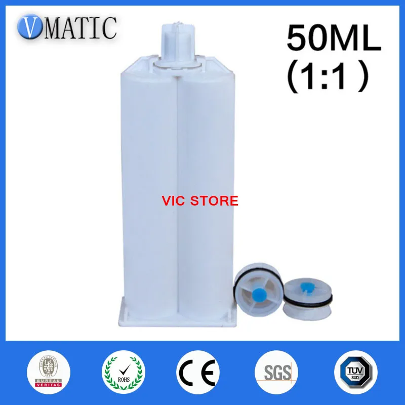 

Free Shipping Two Component Cartridge 1:1 With Ma Static Mixer For 50ml/cc Dispensing Gun
