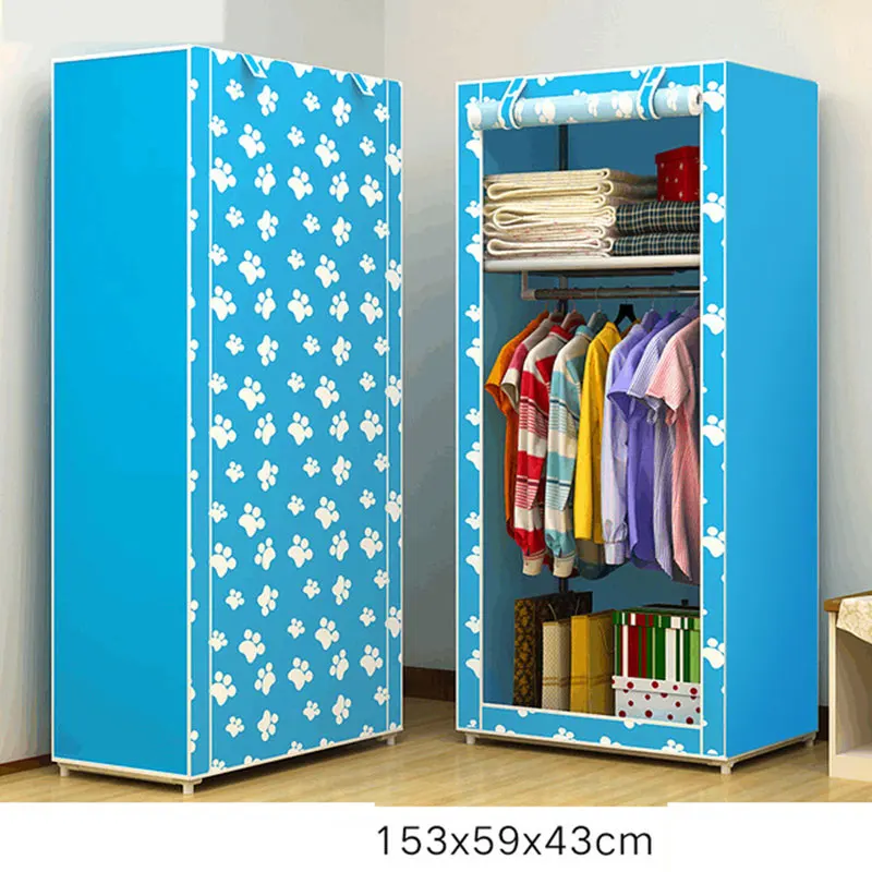 للطي قماش متعدد الاستخدامات خزانة طالب الأطفال غرفة نوم صغيرة خزانة DIY الجمعية خزانة تخزين الملابس المنزل الأثاث