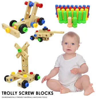 

Assembles Toy Assembling Toys Plastic Intelligence Decor Safe Material Nut Assembly Multicolor Practice Kids Gift Screw