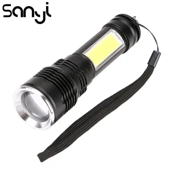 

SANYI ZOOM Torch Flashlight LED Flashlight Waterproof 3800LM XML-T6+COB Portable Lamp Lantern High Brightness Energy Saving