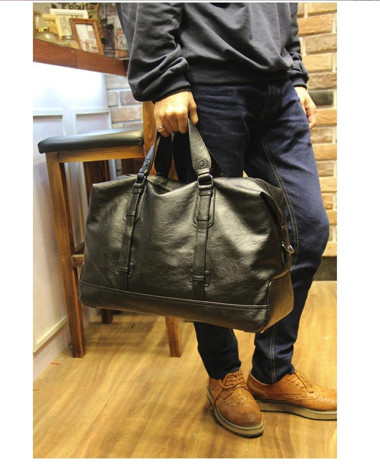 Модные мужские дорожные сумки бренд багаж непромокаемый Чемодан вещевой мешок большой емкости сумки Повседневная Высокая емкость кожаная