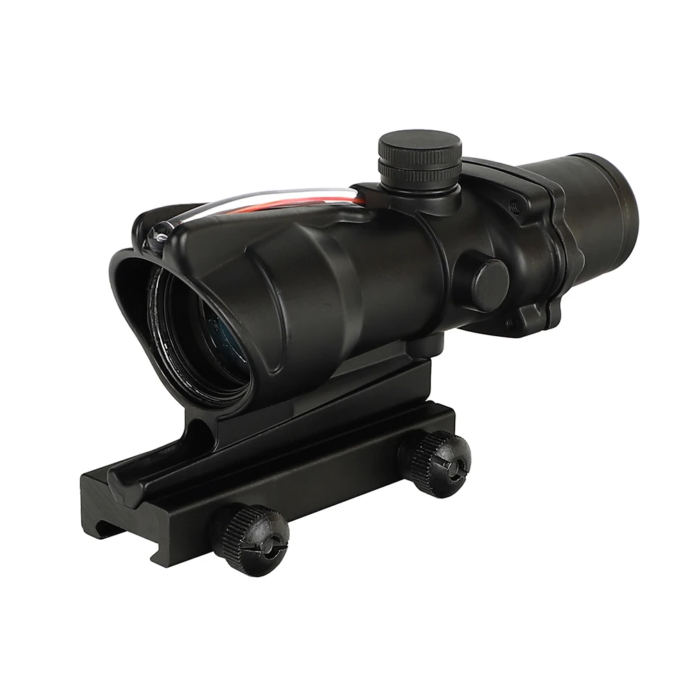 Ohhunt Охота 4X32 ACOG реальный оптоволоконный прицел BDC шеврон Подкова Сетка тактические оптические прицелы для cal. 223. 308 печать логотипа