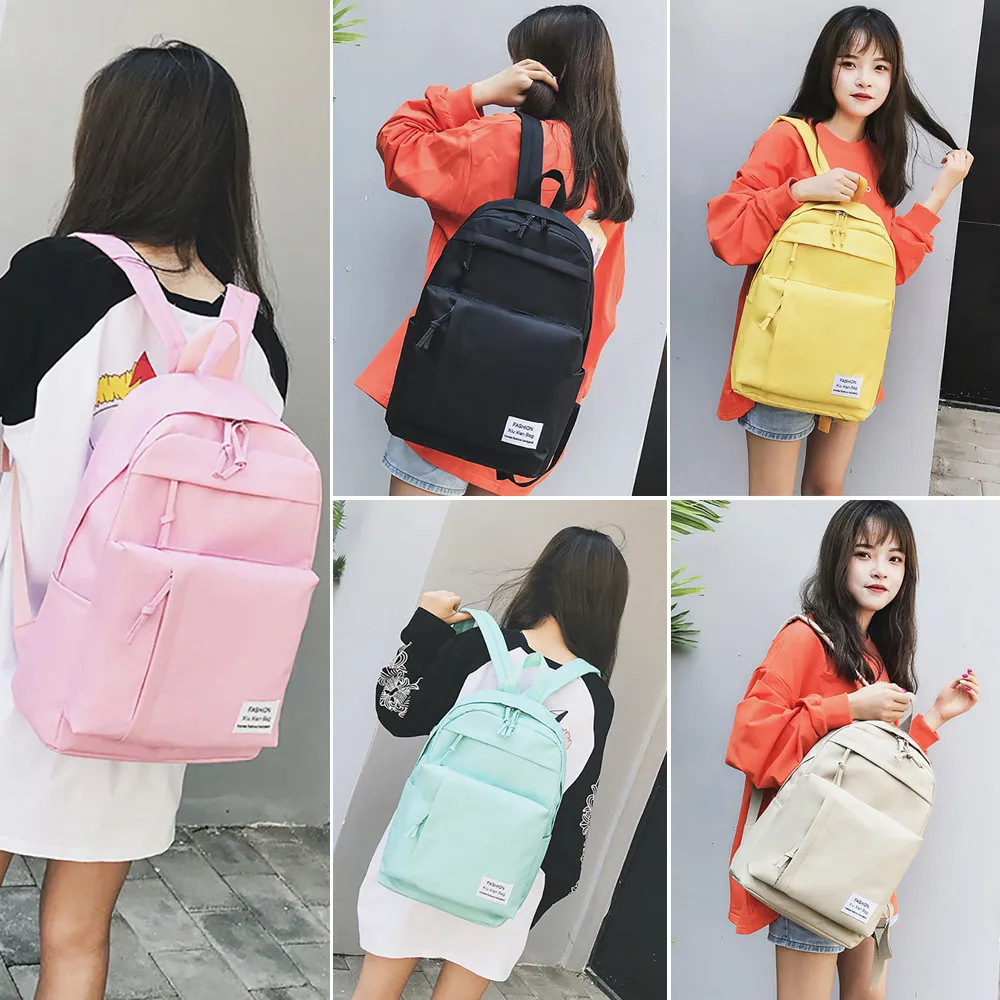 

Casual backpack nylon couple backpack simple college bag Japanese and Korean style backpack Student Bag Dropship T705