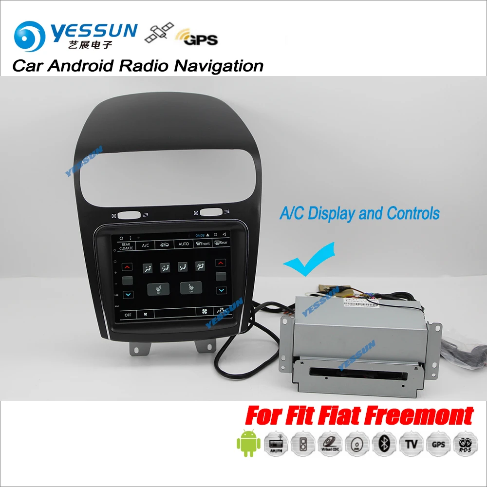 Discount YESSUN For Fiat Freemont 2008~2018 - Car Android Radio CD DVD GPS Player Navi Maps Stereo HD Screen TV Multimedia Navigation 2