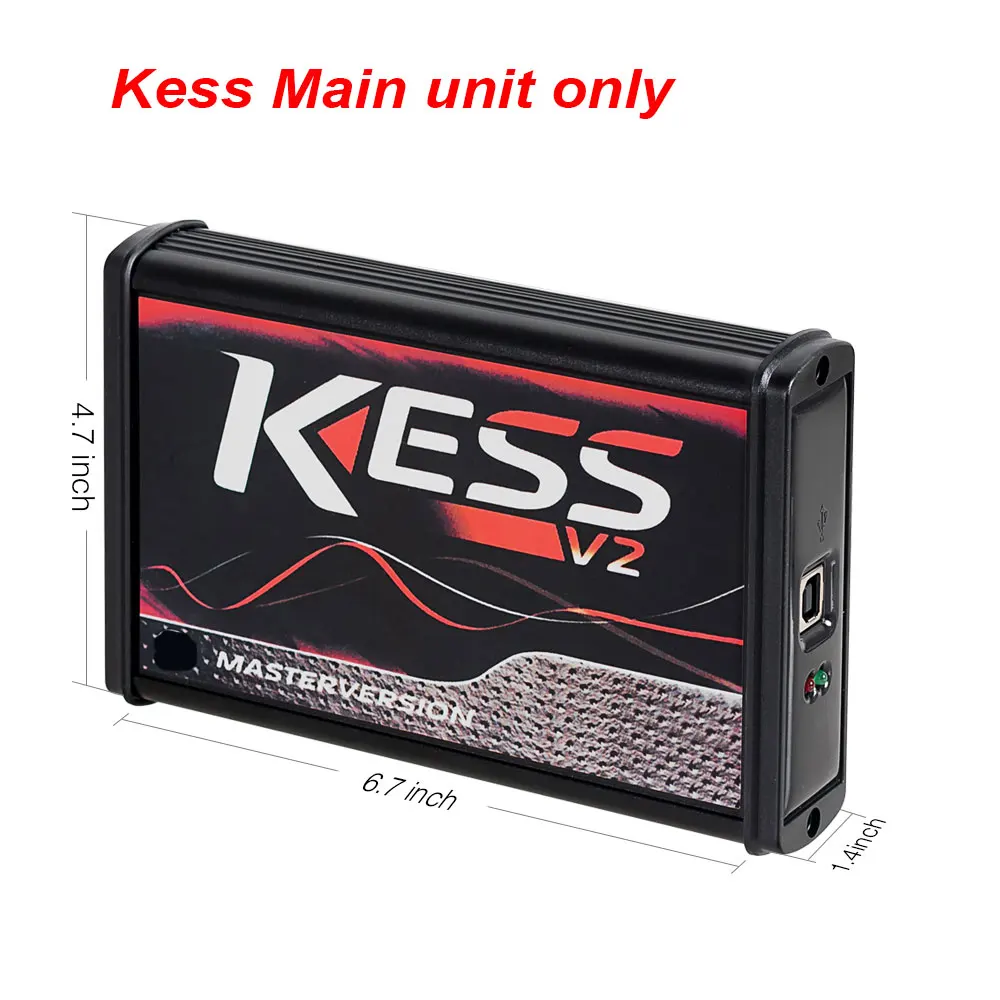 ЭБУ программист KESS V2 V5.017 V2.23 ЭБУ чип Тюнинг ЕС Мастер онлайн нет жетонов KTAG V2.25 менеджер Тюнинг Комплект для автомобиля грузовик - Цвет: KESS main unit only