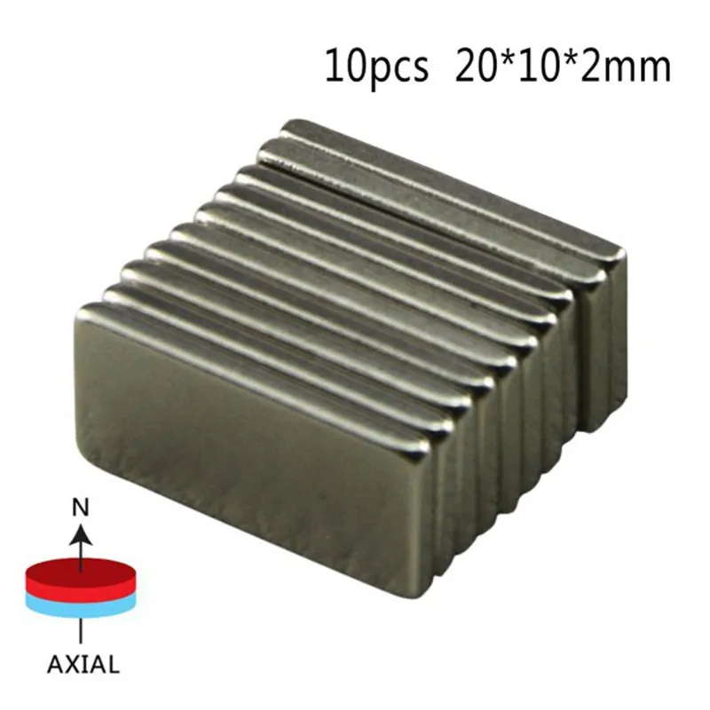 

New 10 Pcs Big Super Rectangle Strong Large Ndfeb Magnetic Materials Neodymium N50 Magnet Block Wind
