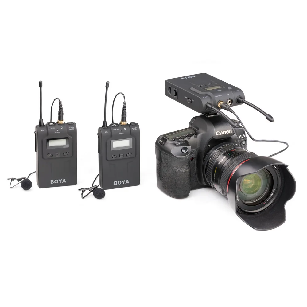 BOYA BY WM6/BY WM5/BY WM8 UHF Беспроводная микрофонная система всенаправленная петличный