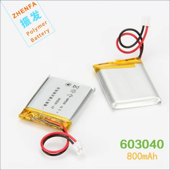 

3.7V 800mAh 603040 Lithium Polymer Battery For GPS navigator Mp3 Mp4 Mp5 PAD DVD E-book speaker universal rechargeable battery