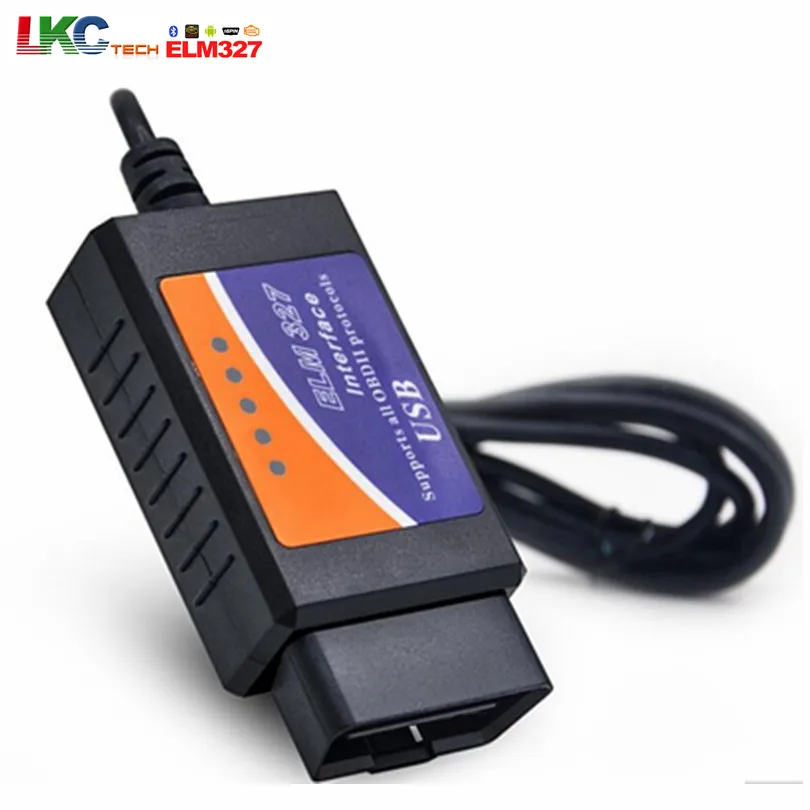 Лидер продаж 2019 автомобильный диагностический сканер V2.1 OBDII OBD2 II ELM 327 USB Супер с