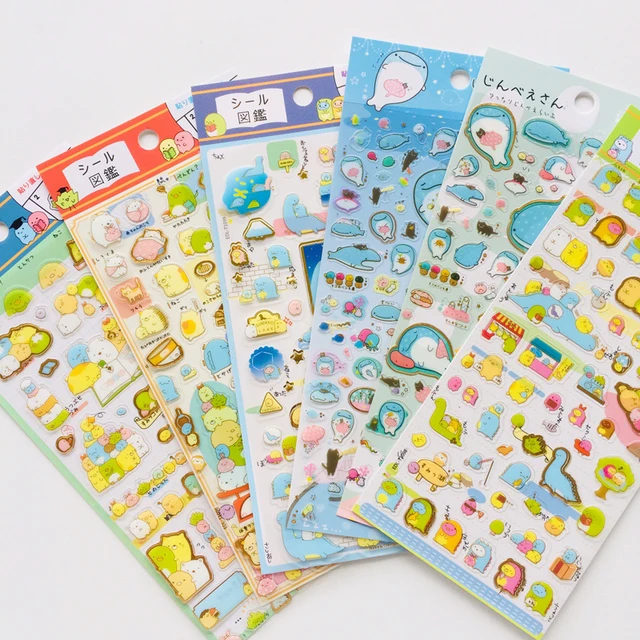 San-X Sumikko Gurashi trasparent Stickers Picture Book Blue