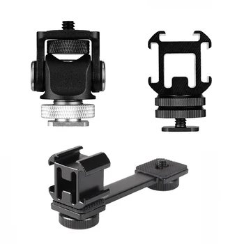 

Triple Hot Shoe Mount Adapter Flash Microphone Bracket Holder for Smooth 4 DJI Osmo Pocket Video Camera Gimbal Flash Accessories