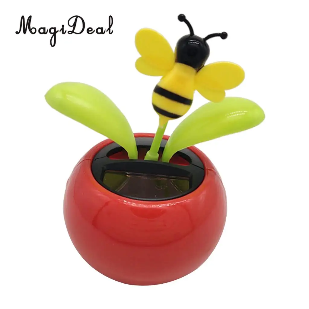 Solar Powered Insect Flower Sunflower Dancing Swing Doll   Toy Home Decor Car Ornament Flowerpot Figure Gifts