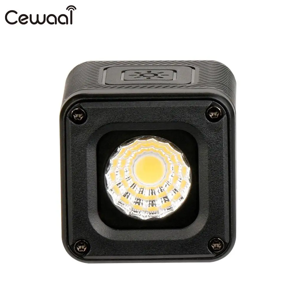 

Cewaal Diving Waterproof LED Video Light Mini Black Underwater Sport Lamp Portable Pocket