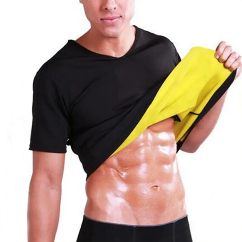 

Sauna Shirt Shapers Men Waist Trainer Body Shaper Men Slimming Underwear Neoprene tshirt Tummy Sweat Weight Posture Shapewear