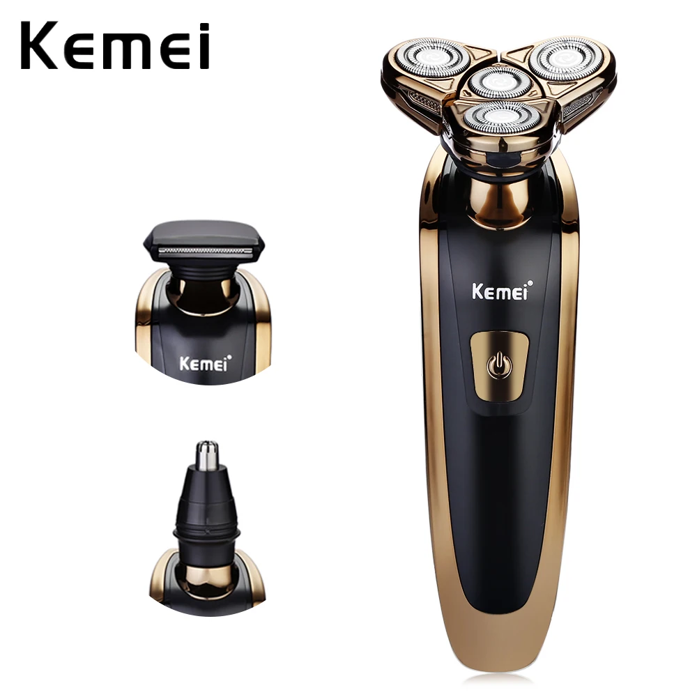 

Kemei KM - 363 3 In 1 Rechargeable Electric Shaver 4 Floating Blade Washable Shaving Razor Face Care Beard Trimmer Machine