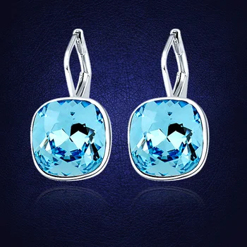 

Luxury Drop Earrings For Women Crystals from Swarovski Earrings Fine Jewelry Brincos Bijoux Top Quality
