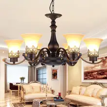 Черная люстра, освещение, блеск, винтажная стеклянная лампа, абажур для гостиной, спальни, фойе, лофт, декор для дома, светильники E27 AC 110-220V