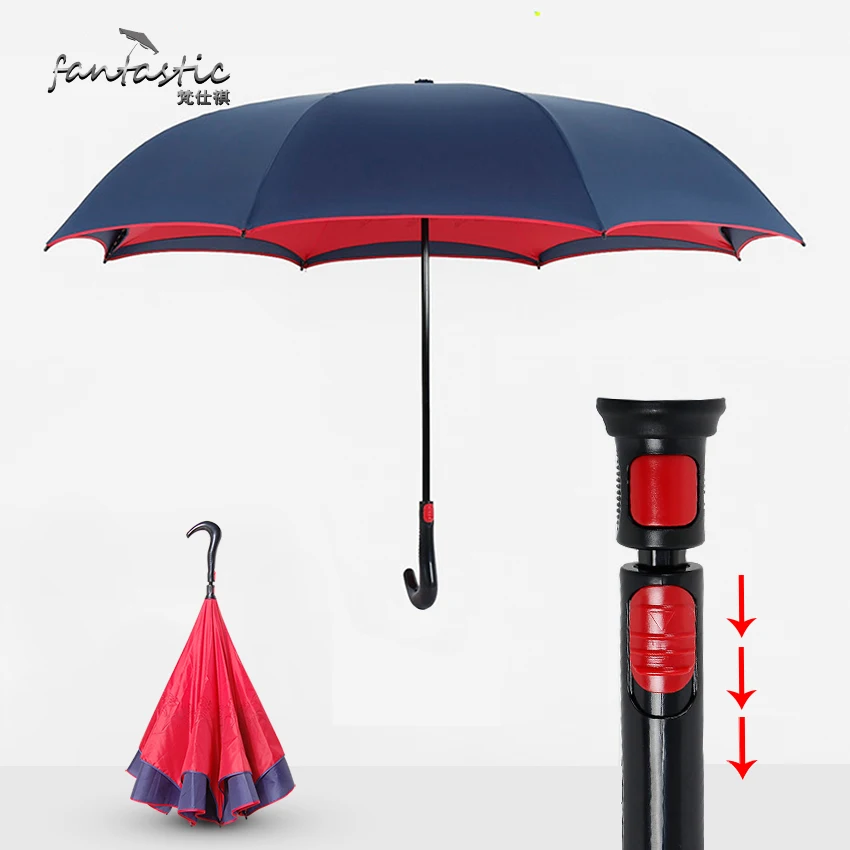 chinese umbrella male umbrella High Quality Auto off inverted Upside