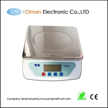 Oman-T500A Цифровые многофункциональные Кухня и Еда весы, Нержавеющая сталь платформа с ЖК-дисплей Дисплей, 25 кг,(серебро