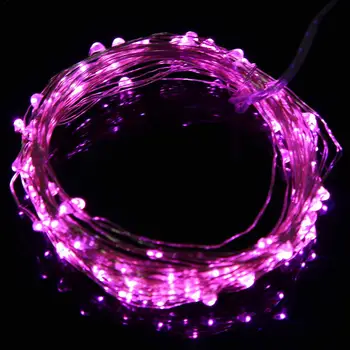 

10 Meters 100 LED Battery Box Silver Copper Wire Holiday Decoration Light String