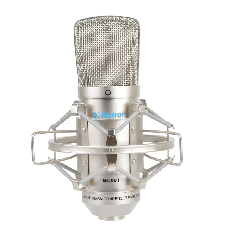 Высокое качество Alctron MC001 конденсаторный микрофон pro Студийный микрофон для записи, записывающий микрофон - Цвет: Серебристый