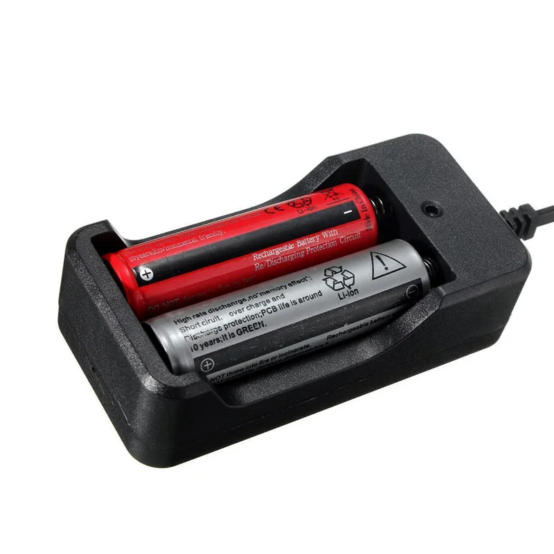 

Model Intelligent 18650 Li-ion Vape Battery 4.2V Dual Slot Plug Charger For LED Torch SGA998
