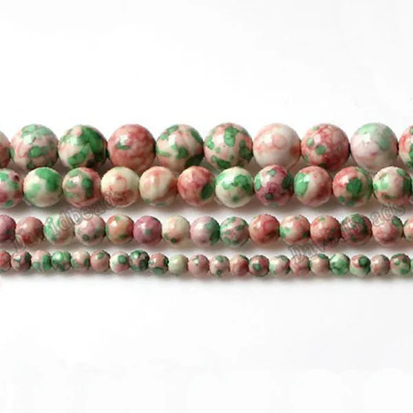 

Fctory Price Natural Mixed Colorful Stone Round Loose Beads 16" Strand 4 6 8 10 12 MM Pick Size For Jewelry diy