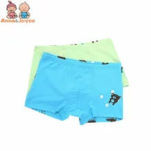 5 шт./партия, детское нижнее белье из хлопка Нижнее белье для мальчиков штаны на плоской подошве Boxer2-10Years для мальчиков с цветным медведем