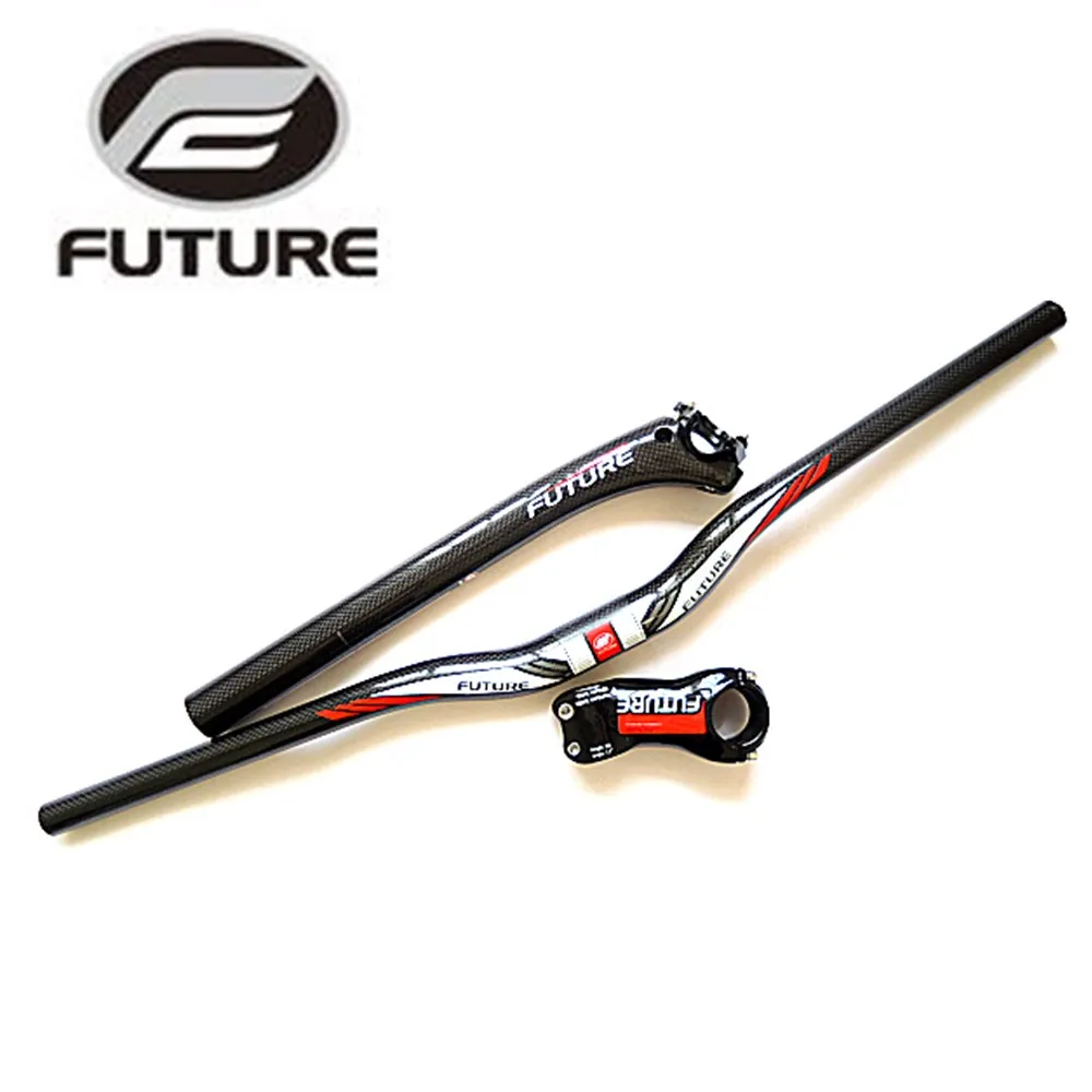 

FURTURE mountain bike full carbon handlebar set rise bar+stem+seat post top carbon set bike parts bicycles parts