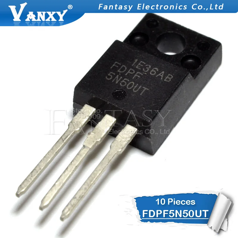 10pcs FDPF5N50UT TO 220F FDPF5N50 TO 220 5N50 5N50UT 500V 5A new ...