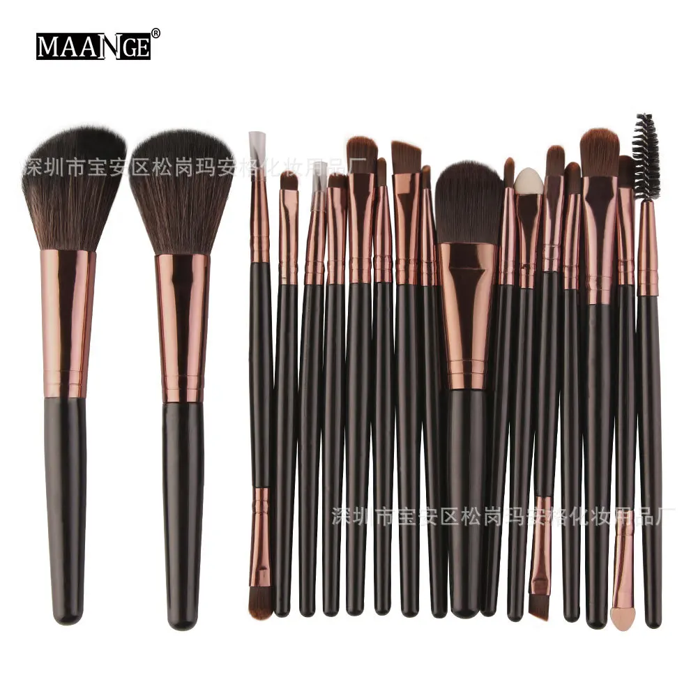 

MAANGE 18Pcs Makeup Brushes Tool Set Cosmetic Powder Eye Shadow Foundation Contour Powder Make Up Brush