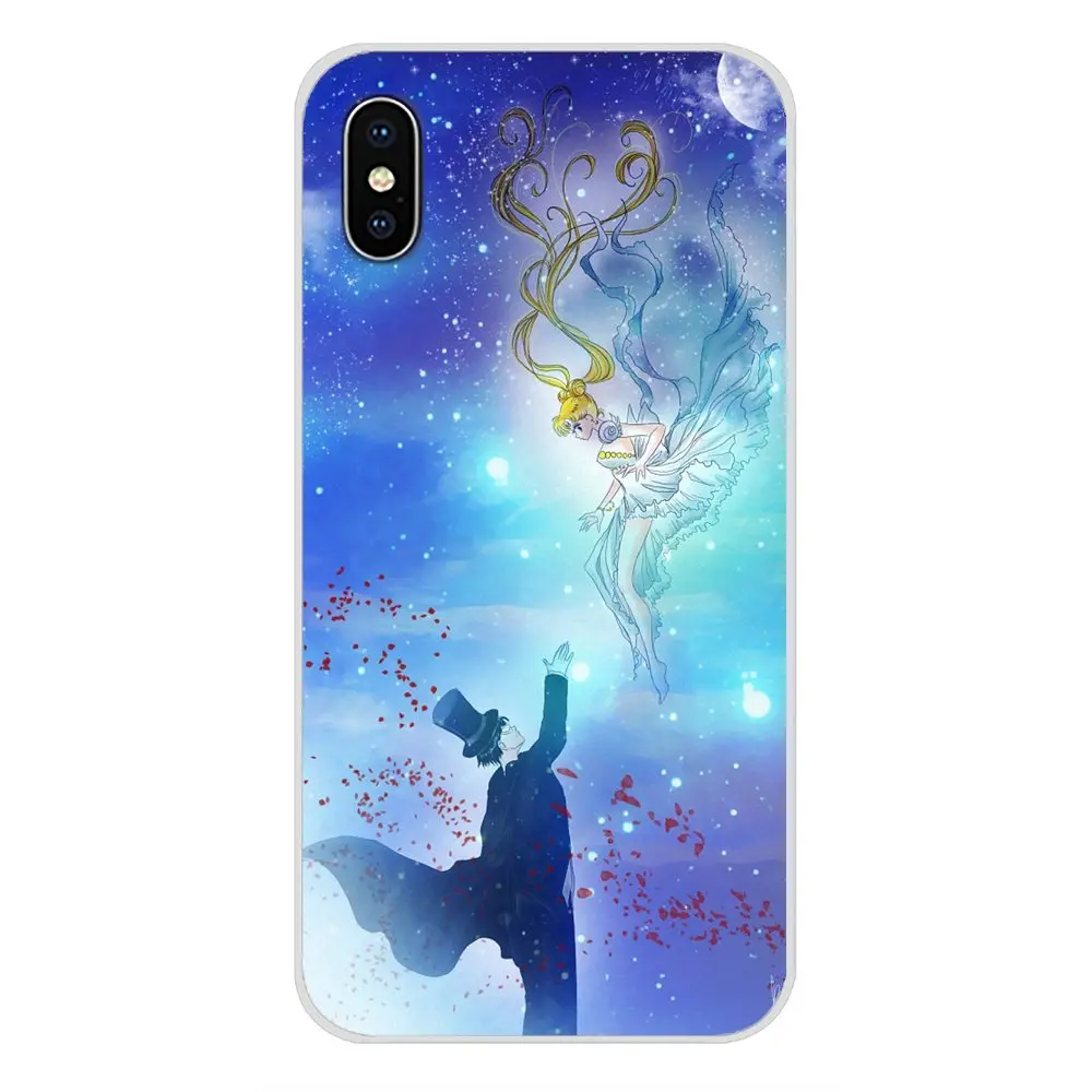 Силиконовый чехол для телефона Samsung Galaxy S4 S5 MINI S6 S7 edge S8 S9 S10 Plus Note 3 4 5 8 9 Cute Sailor Moon