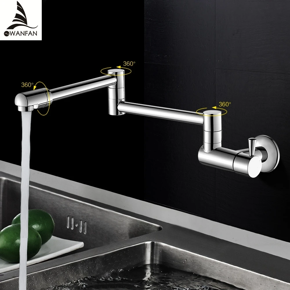 Kitchen Faucets 360 degree rotating single cold wall tap basin sink