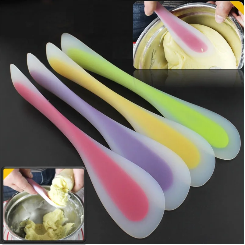 

WALFOS 1 piece 2017 Hot Baking Tools Double Heads Silicone Spatula With Spoon Cookie Spatulas Silicone Pastry Scraper Buttter